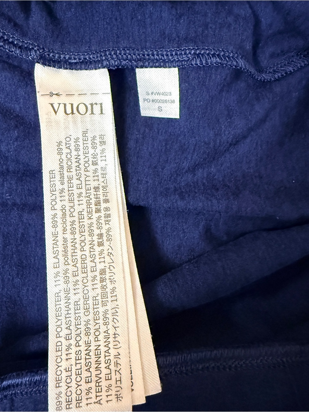 #303 Vuori Halo Essential Wideleg Pants Blue Coast Heather Size Small - Picture 10 of 11